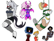 bondage crossovers dc helluva_boss karen_plankton loona ms._co_2024 power_girl smiling_friends spongebob_squarepants_(series) verosika_mayday zatanna zoey // 1600x1200 // 800KB