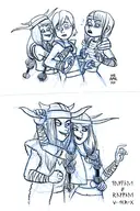 artist:lhk astrid_hofferson dreamworks hiccup_horrendous_haddock_iii how_to_train_your_dragon ruffnut_thorston tuffnut_thorston // 667x1000 // 476KB