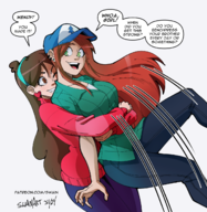artist:swainart comics gravity_falls mabel_pines wendy_corduroy // 1284x1320 // 952KB