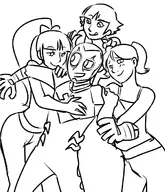 blossom blue_beetle bubbles buttercup crossovers dc jaime_reyes powerpuff_girls // 600x700 // 199KB