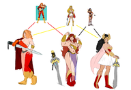 artist:necrolepsy colors_by_anonymous dc diana_prince fusion marvel masters_of_the_universe princess_of_power she-ra thundra wonder_woman // 2343x1608 // 974KB