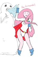 adventure_time artist:erohoney cosplay dc power_girl princess_bubblegum // 569x854 // 160KB