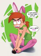 artist:fufulo fairly_oddparents playboy_bunny vicky // 1394x1900 // 1.0MB