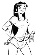 artist:brokenlynx blackfire dc teen_titans // 591x800 // 84KB