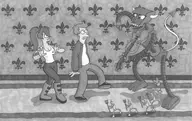 fry futurama ghost_of_stephen_foster jaykitsune robot_devil turanga_leela // 1000x630 // 322KB