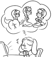 artist:gold-white-kott brandy_and_mr_whiskers brandy_harrington caturday crossovers kitty_katswell nude presenting tuff_puppy // 1136x1230 // 346KB