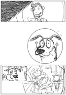 comics courage courage_the_cowardly_dog jojo's_bizarre_adventure muriel_bagge nowhere_newsman parody // 1115x1600 // 720KB