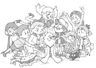 artist:quieterdays astrid crossovers david david's_marra dipper_pines frida hilda hilda_(series) kaisa loam marra pooka valerie // 2324x1660 // 939KB