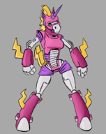animal_mechanicals artist:stupidgnoll caturday mega_man_(series) parody pseudoroid unicorn // 934x1180 // 389KB