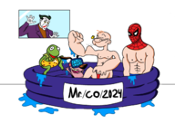 courage courage_the_cowardly_dog crossovers dc joker kermit_the_frog marvel mr._colympus_2024 peter_parker popeye popeye_the_sailor_man spider-man the_muppets // 1263x901 // 374KB