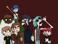2d crossovers fernando_puiy gorillaz kim_pine murdoc_niccals noodle russel_hobbs scott_pilgrim stephen_stills // 3600x2700 // 1.6MB