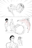 artist:languidhermit bailey_briggs comics lyla marvel miguel_o'hara modok peni_parker spider-boy spider-man_2099 // 2312x3380 // 1.7MB