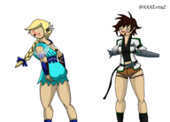 adventure_time artist:xxxeros2 ben_10 ben_tennyson blazblue bullet cosplay crossovers finn_mertens rule_63 sophitia_alexandra soul_calibur // 2500x1800 // 848KB
