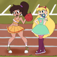 artist:slemka cheerleader marco_diaz rule_63 star_butterfly star_vs._the_forces_of_evil // 1500x1500 // 937KB