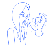 addams_family artist:kaze thing_t._thing wednesday_addams // 1245x1130 // 226KB