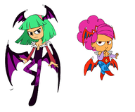 brianna_buttowski capcom cosplay darkstalkers kendall_perkins kick_buttowski:_suburban_daredevil lilith_aensland morrigan_aensland pipsqk // 1450x1200 // 391KB
