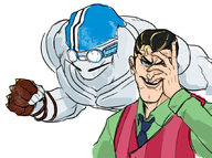 fusion jojo's_bizarre_adventure killer_queen lazytown robbie_rotten sportacus yoshikage_kira // 855x639 // 367KB