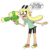 artist:jacinth cosplay inkling leni_loud splatoon the_loud_house // 1756x1785 // 487KB