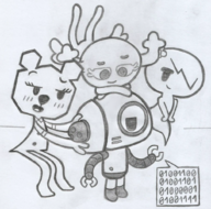 artist:seabthevortian bobert carrie_krueger penny_fitzgerald teri the_amazing_world_of_gumball // 1015x1004 // 1.5MB