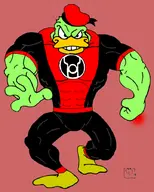 artist:anthropolog_itr cosplay crossovers dc disney donald_duck fusion hulk lantern_corps marvel red_lantern // 720x897 // 133KB