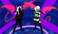 cosplay crossovers duck_dodgers_in_the_24th_and_12_century kneesocks_daemon looney_tunes lord_dominator panty_and_stocking_with_garterbelt queen_tyr'ahnee scanty_daemon wander_over_yonder // 1600x941 // 941KB