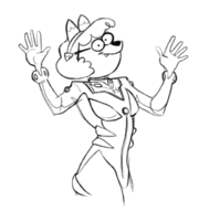 artist:maddigzlz claire cosplay evangelion harvey_beaks_(series) mari_makinami_illustrious // 612x621 // 113KB