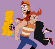 artist:fufulo candace_flynn colors_by_anonymous control_freak isabella_garcia-shapiro multiman phineas_and_ferb rainbow // 1482x1309 // 466KB