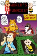 charlie_brown crossovers dc garfield garfield_(series) jon_arbuckle parody peanuts snoopy // 1080x1620 // 567KB
