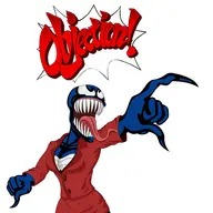 ace_attorney anne_weying juice marvel parody phoenix_wright she-venom // 600x600 // 180KB