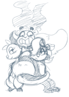 artist:yoto crossovers disney fifi_la_fume hazel looney_tunes scaredy_squirrel the_sword_in_the_stone tiny_toon_adventures // 750x1060 // 469KB