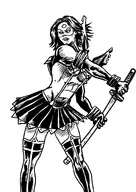 artist:turkenjamez cosplay dc katana kill_la_kill senketsu // 1447x2039 // 939KB