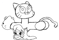 artist:jegc callie_briggs gumball_watterson hello_kitty hello_kitty's_furry_tale_theater swat_kats the_amazing_world_of_gumball // 604x412 // 34KB