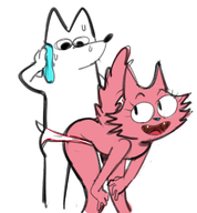 artist:dbaru catlyn doggy_poggy dogshow_with_cat // 1043x1127 // 458KB