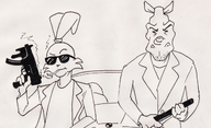 crokket miami_vice miyamoto_usagi murakami_gennosuke parody tubbs usagi_yojimbo // 1271x774 // 1.3MB
