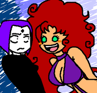 dc new_teen_titans raven ravstar starfire teen_titans // 322x309 // 12KB
