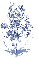 artist:terrible_the_drawfag kali parody princess_pony_head star_butterfly star_vs._the_forces_of_evil // 600x900 // 225KB