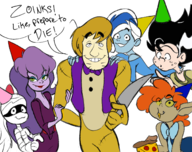 cosplay elsa_frankenteen five_nights_at_freddy's ghoul_school phantasma scooby-doo shaggy_rogers sibella springtrap tanis winnie_the_werewolf // 1511x1200 // 1.1MB