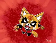 aggretsuko artist:h cosplay dc lantern_corps red_lantern retsuko // 697x546 // 287KB