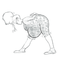 artist:looseendmoose julie_potato monster_allergy pregnant // 1000x1000 // 403KB