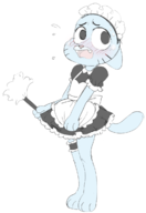 artist:gumwins crossdressing gumball_watterson maid the_amazing_world_of_gumball // 826x1198 // 207KB