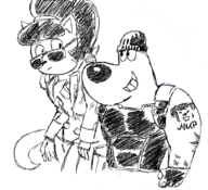 artist:smagg caturday cosplay domovoi druze_shock_trooper dudley_puppy infinity infinity:_outrage kitty_katswell tuff_puppy // 542x495 // 82KB