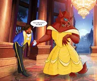 beast beauty_and_the_beast belle colors_by_anonymous cosplay david_xanatos disney fox_xanatos gargoyles // 1330x1100 // 940KB