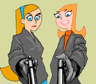 artist:die_ms_paint_meister candace_flynn crossovers danny_phantom jazz_fenton parody phineas_and_ferb the_boondock_saints // 1098x958 // 92KB