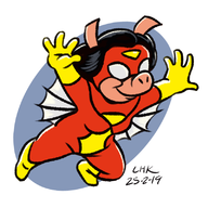 artist:lhk jessica_drew marvel parody peter_porker spider-ham spider-woman // 800x800 // 238KB