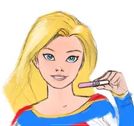 artist:dravotnogg dc kara_zor-el pregnancy_test supergirl // 1862x1747 // 1.6MB