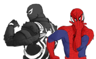 flash_thompson jojo's_bizarre_adventure marvel parody peter_parker spider-man venom // 1348x826 // 663KB