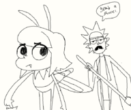 artist:grim best_bugs_forever crossovers mo_skeeter rick_and_morty rick_sanchez // 892x747 // 26KB