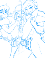 anal artist:liquidmark-alpha bottomless bubbles emmett_bennett faye_whitaker femdom nude pegging questionable_content strap-on // 1275x1650 // 927KB