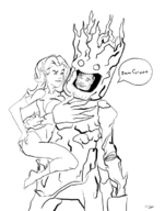 artist:boris chris_pratt cosplay dc groot guardians_of_the_galaxy marvel poison_ivy // 548x698 // 169KB