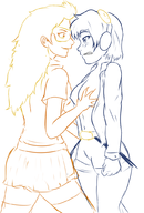 artist:the_might_fenek blue_beetle booster_gold dc parody rule_63 ted_kord // 692x1020 // 258KB